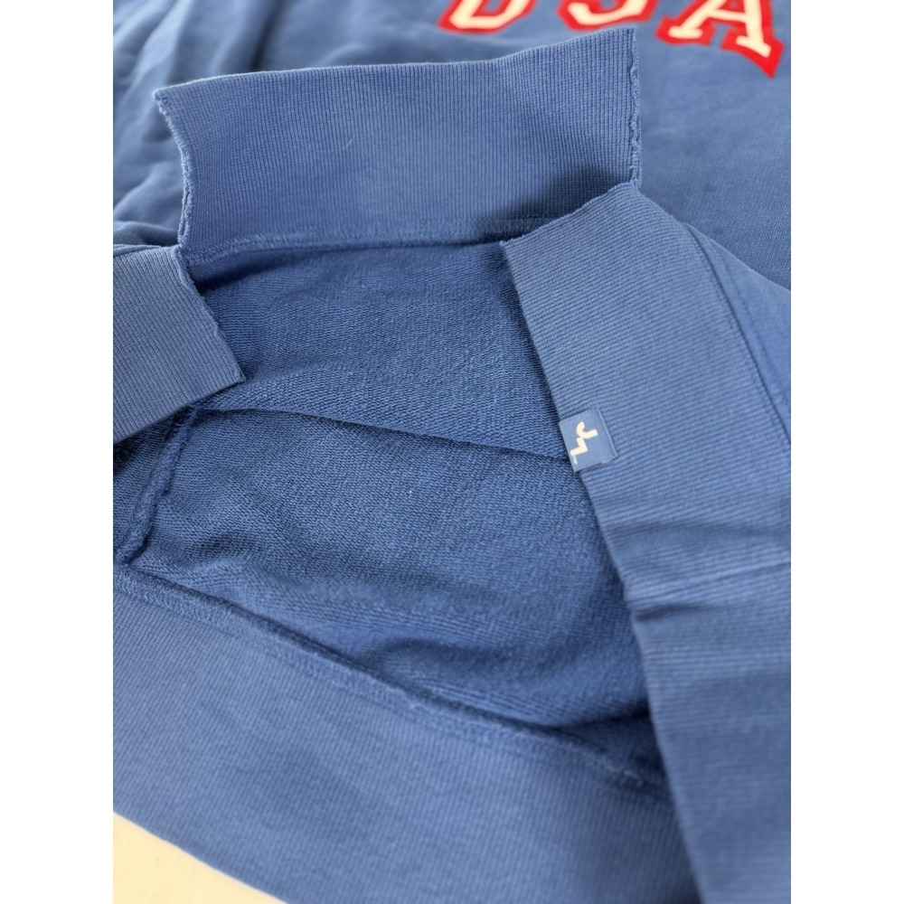 joy lab womens french terry USA Blue Crewnext Relaxed Fit Size Small 4th Of July - Picture 12 of 16